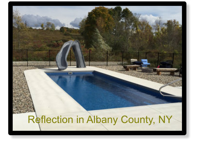 Sapphire Blue Reflection Leisure Pool fiberglass pool in Albany County