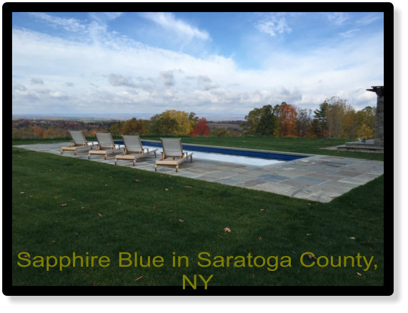 Sapphire Blue Leisure Pool fiberglass pool in Saratoga county