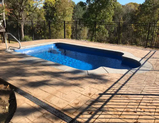 A Courtyard Roman was the perfect fit for this tight yard